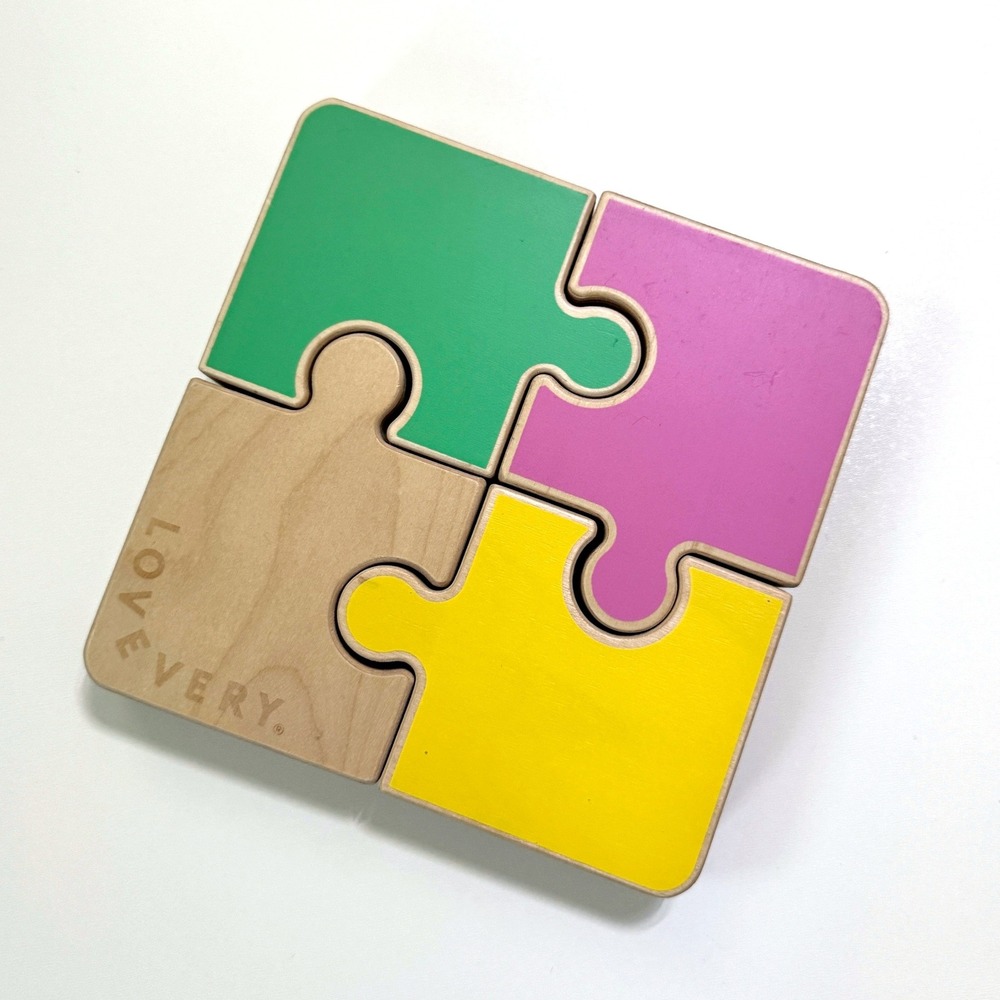 Lovevery Chunky Wooden Jigsaw Puzzle from "The Companion" Kit // 22-24 months